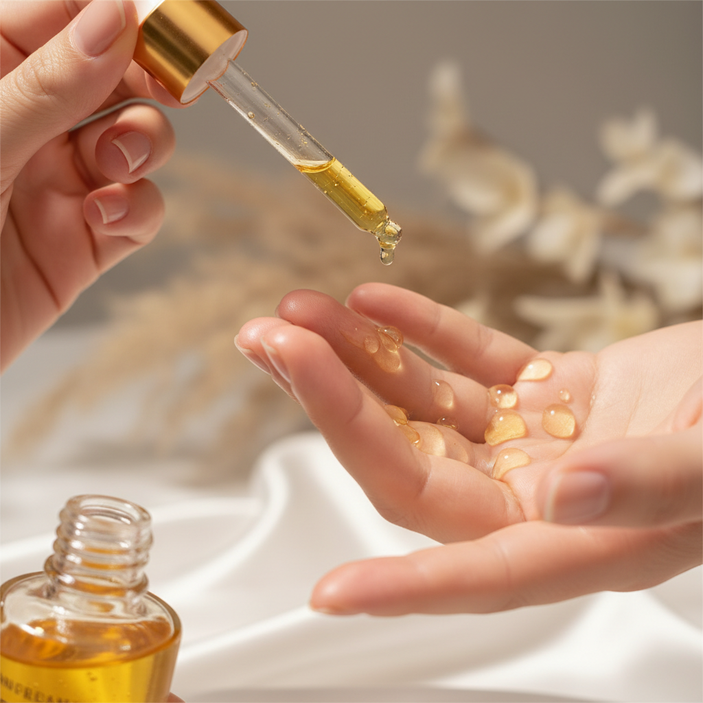 Application du sérum éclat vitamine C