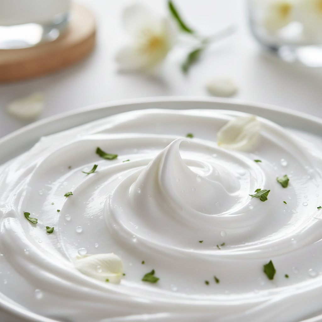 Texture crémeuse du masque capillaire