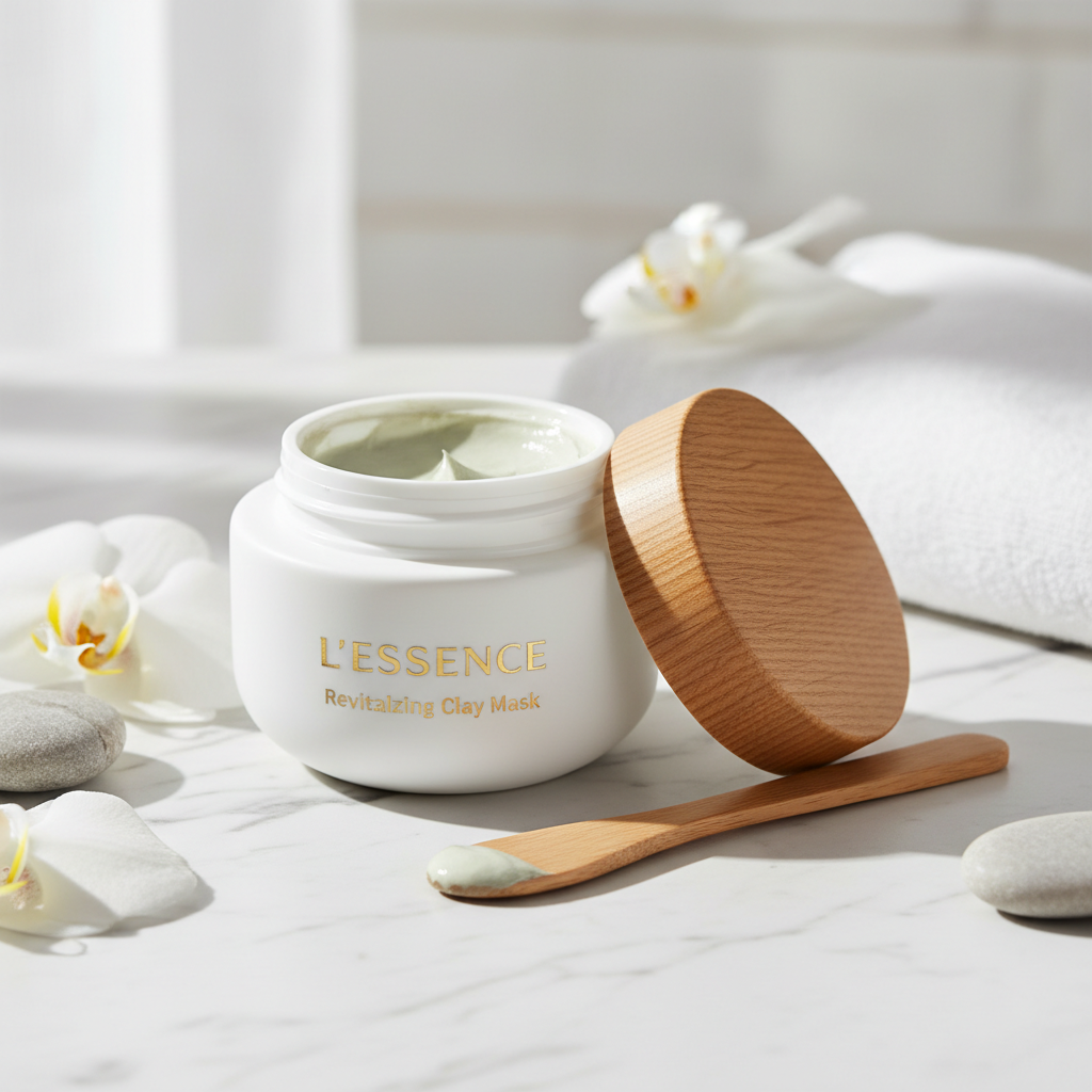 Pot de masque visage purifiant à l'argile verte