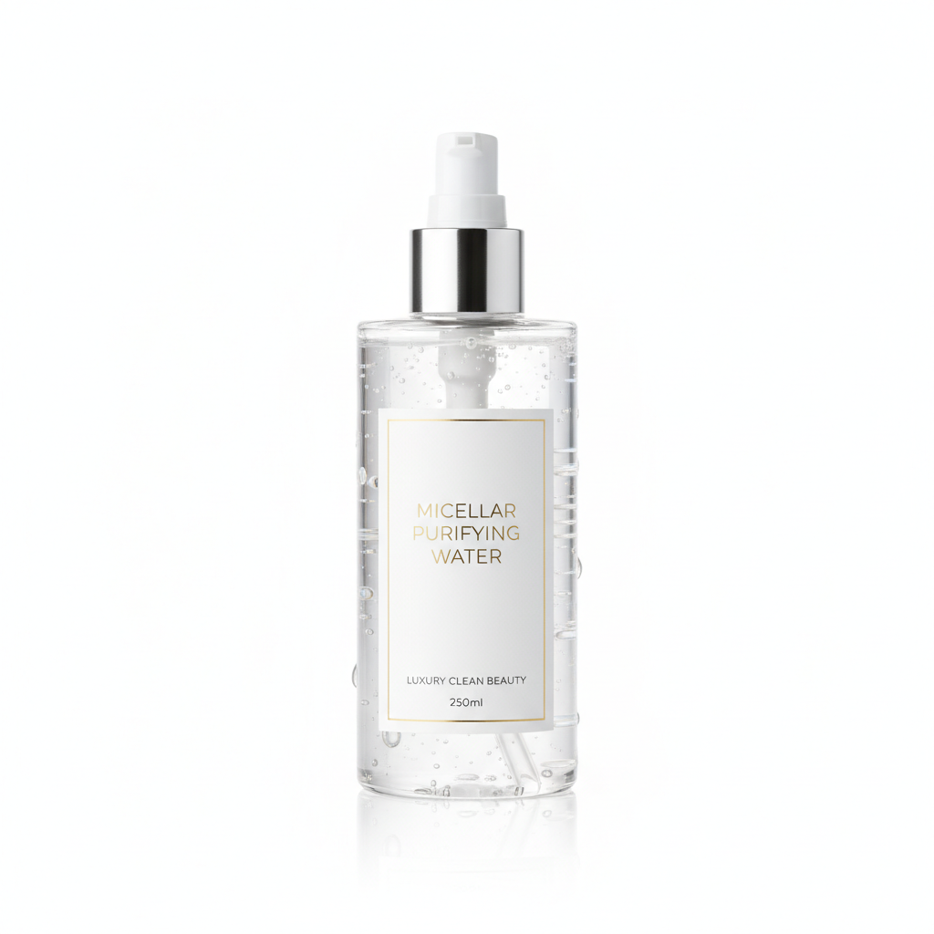 Flacon d'eau micellaire rose et concombre