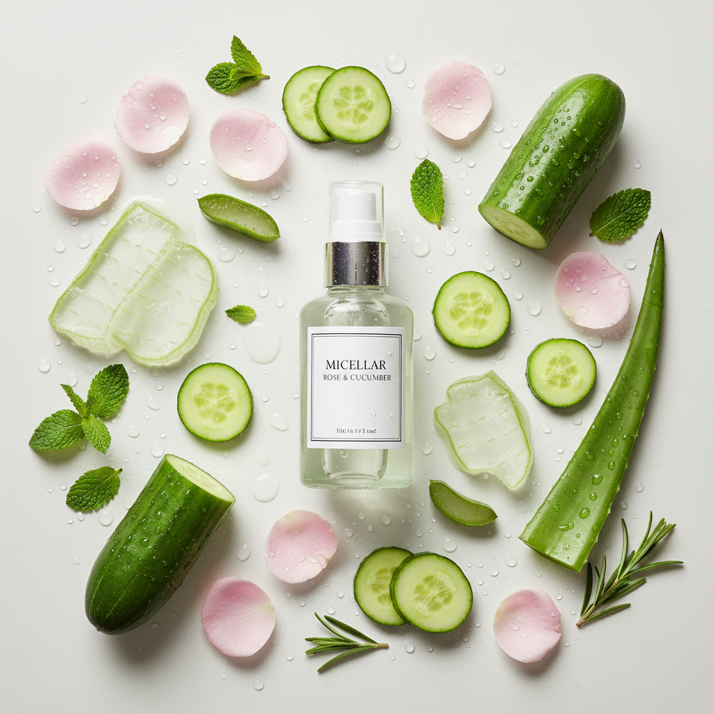 Ingrédients naturels de l'eau micellaire